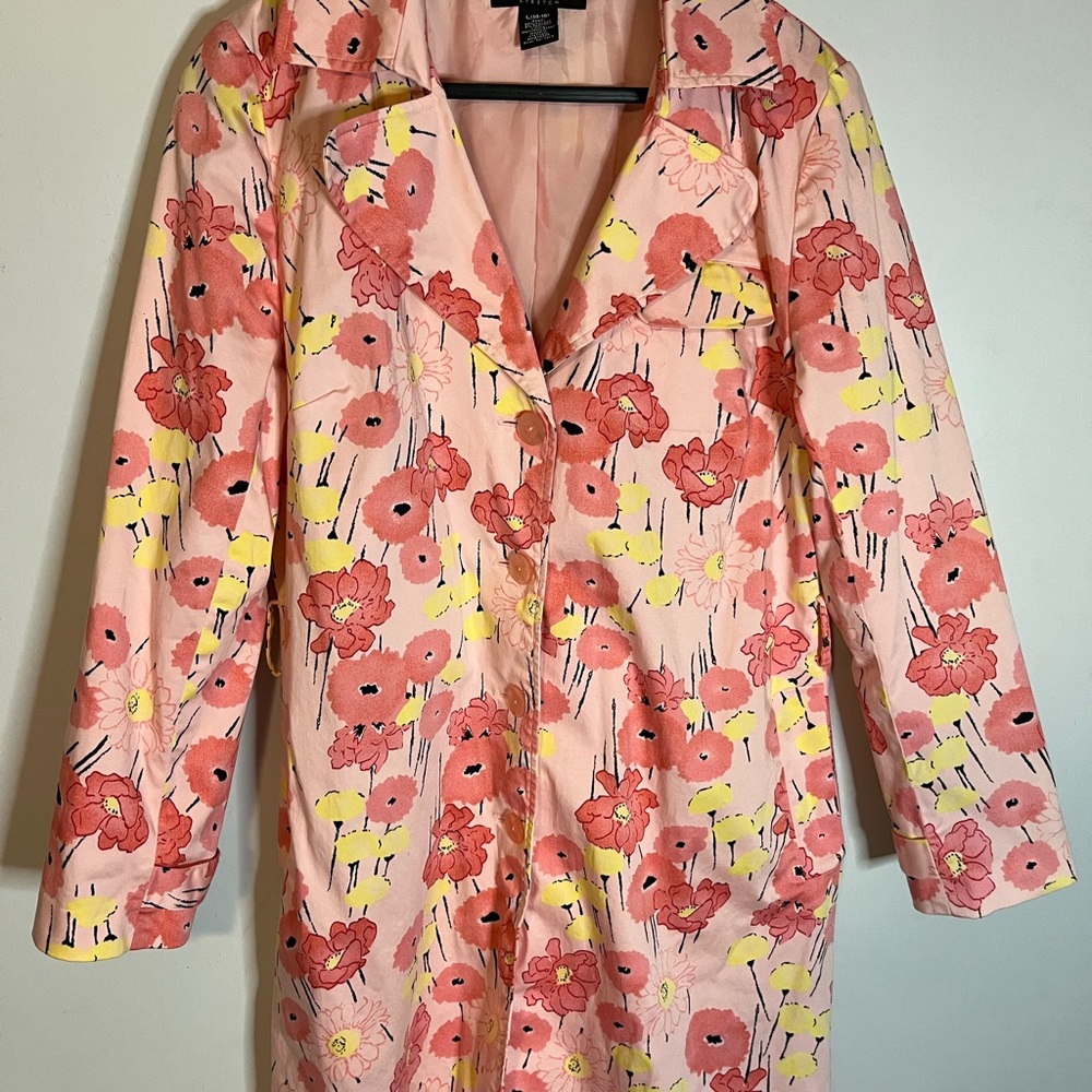 Floral Pink and Yellow Coat